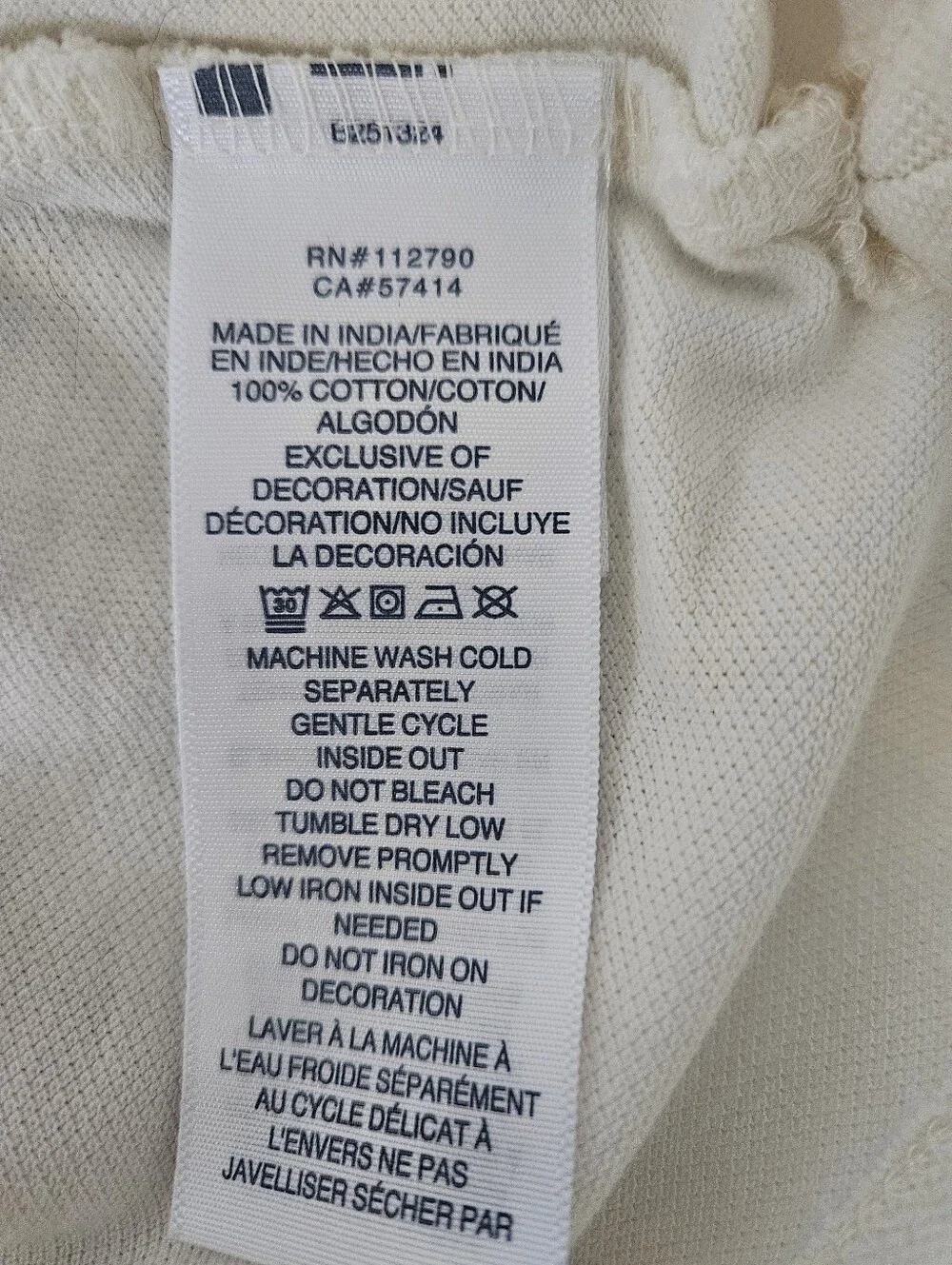 True Religion Cream Polo 100% Cotton Men's Medium